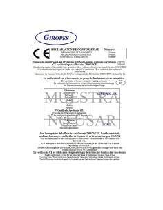 CERTIFICADO CE PARA BÁSCULAS BAXTRAN