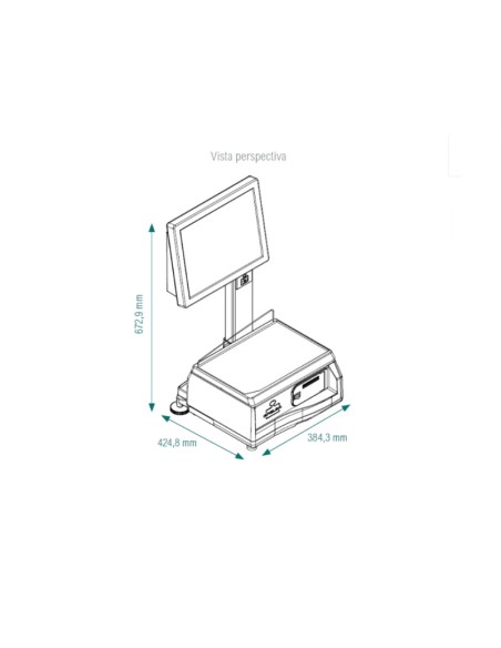 BALANZA EPELSA TOUCHSCALE XS E-POWER E-20I SOBREMOSTRADOR CON BATERIA INTERNA